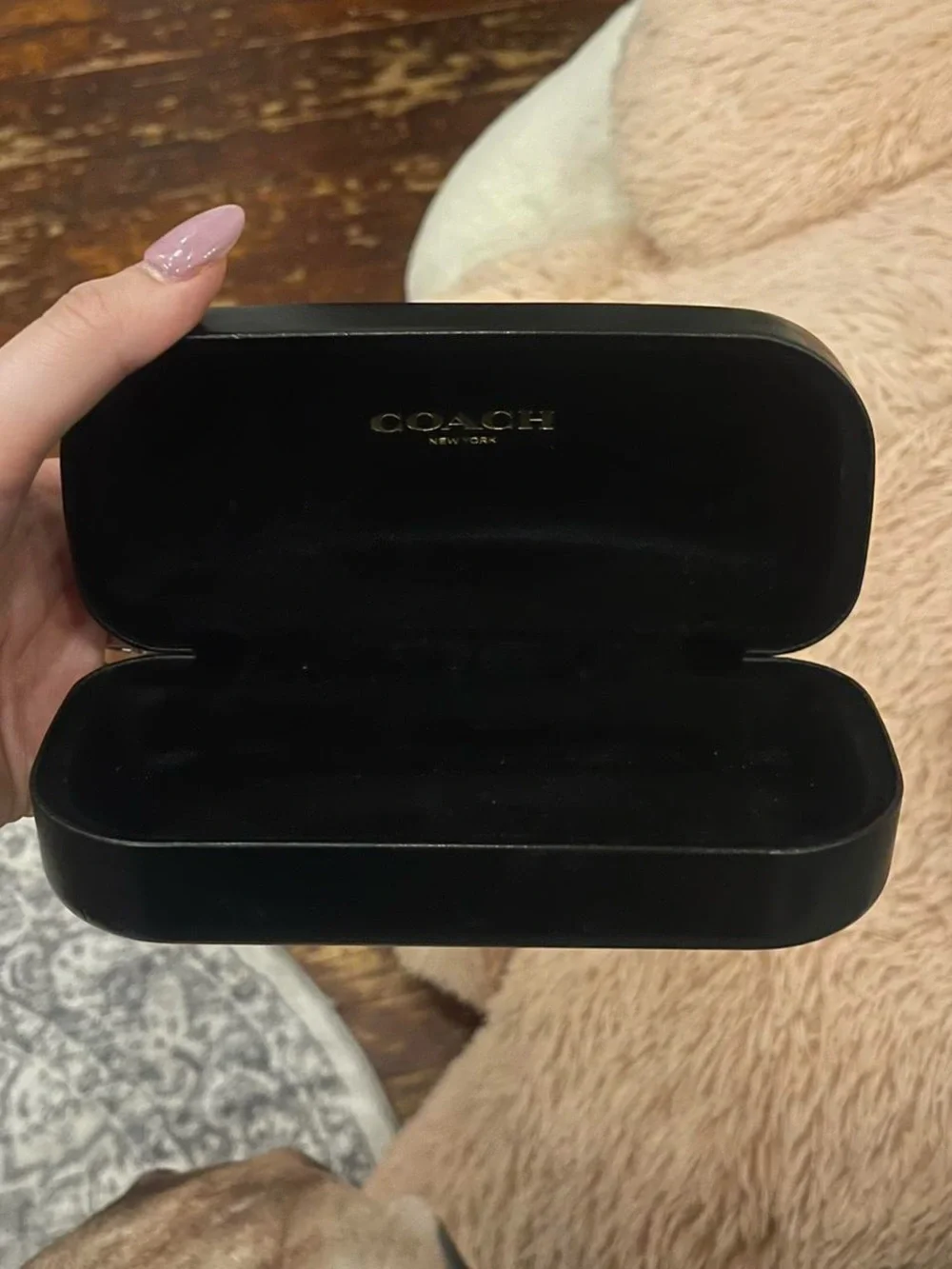 Coach Black Embossed Leather Eyewear Cases Duo